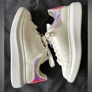 Alexander McQueen Oversized Sneaker in White/Shock Pink